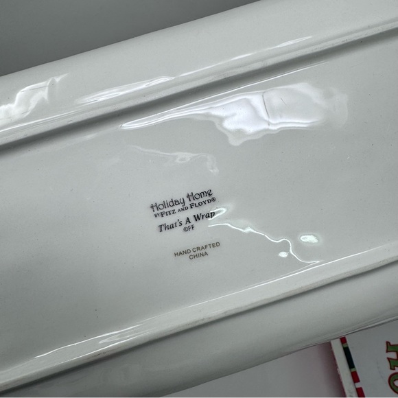 Holiday home by Fitz and Floyd long plate tray That’s a Wrap collection 2007 - Picture 5 of 7